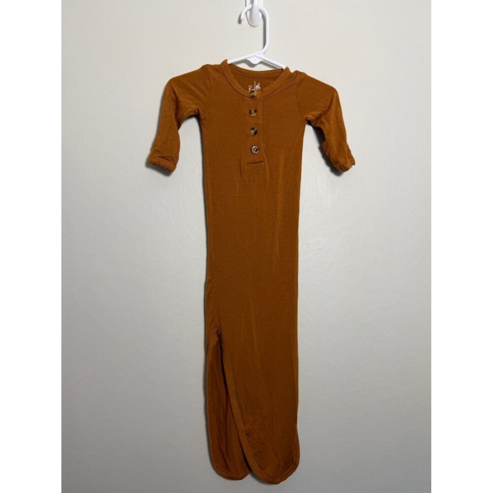 Little Buggins Rust Colored Bamboo Sleeper Gown - Size 0-3 months